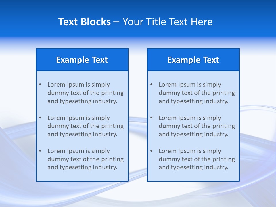 A Blue And White Background With Waves PowerPoint Template