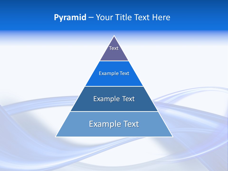 A Blue And White Background With Waves PowerPoint Template