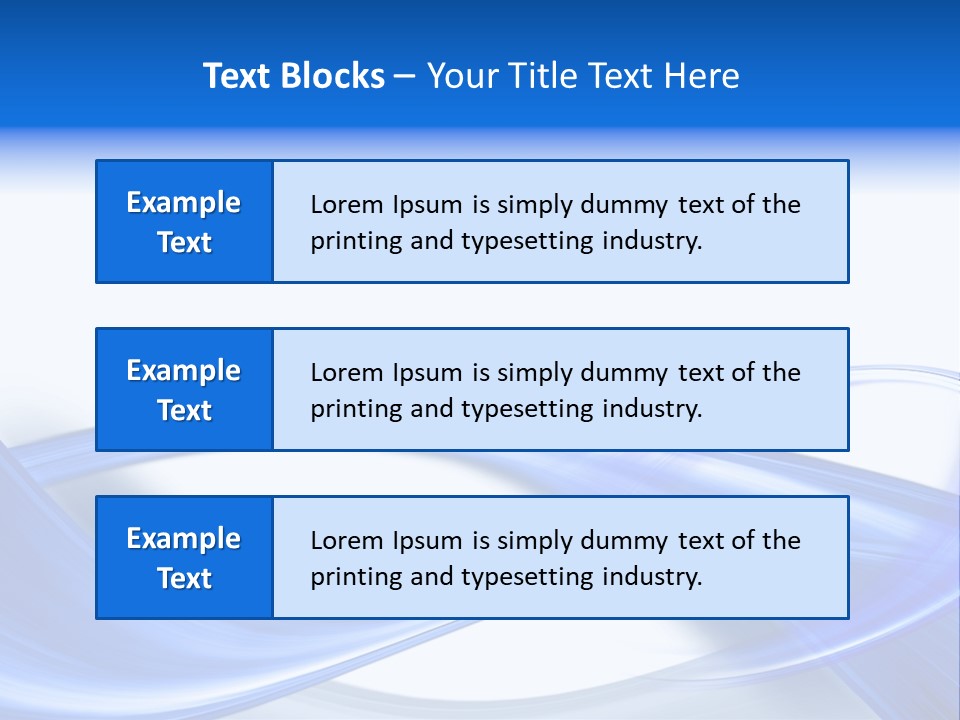 A Blue And White Background With Waves PowerPoint Template