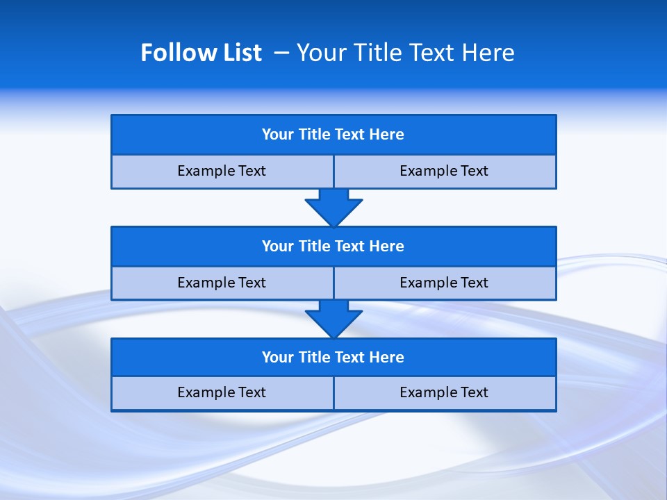 A Blue And White Background With Waves PowerPoint Template