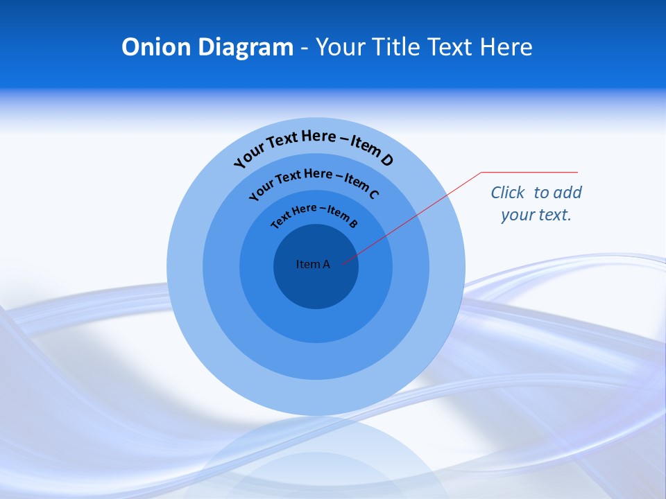 A Blue And White Background With Waves PowerPoint Template