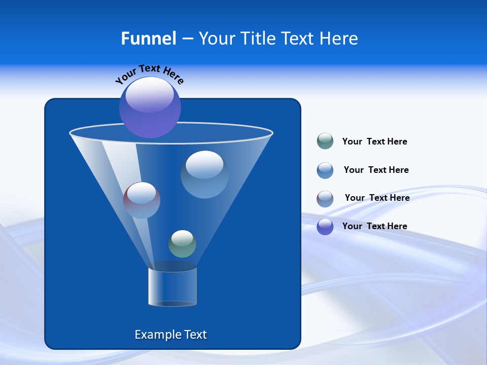 A Blue And White Background With Waves PowerPoint Template