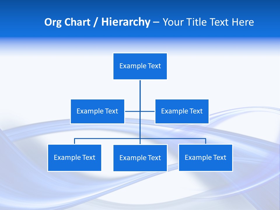 A Blue And White Background With Waves PowerPoint Template