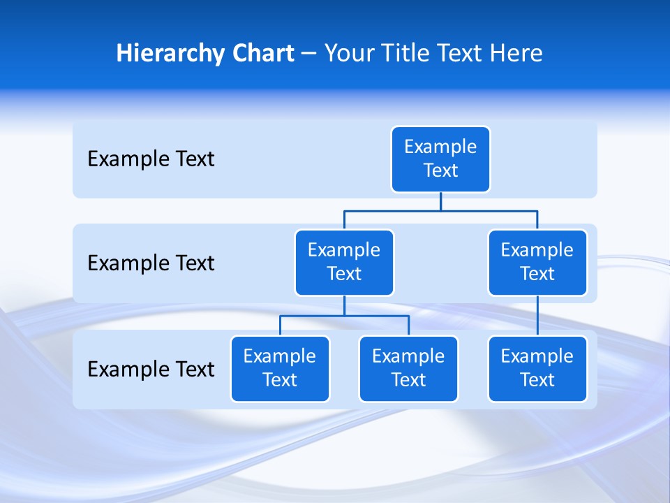 A Blue And White Background With Waves PowerPoint Template