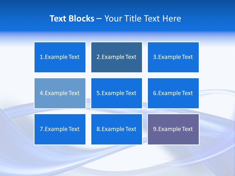 A Blue And White Background With Waves PowerPoint Template