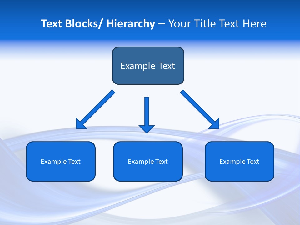 A Blue And White Background With Waves PowerPoint Template