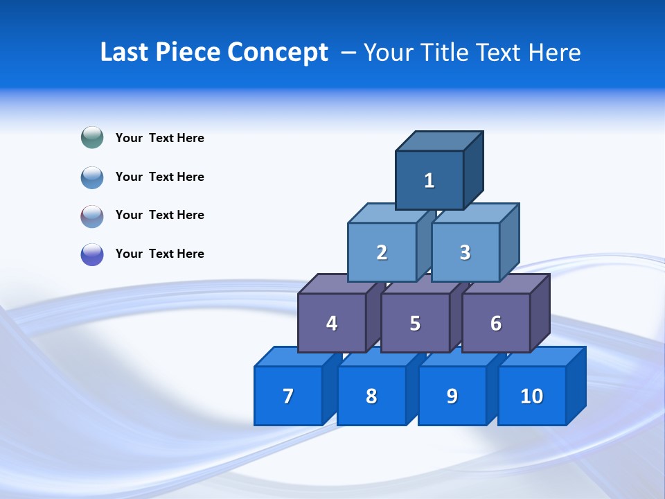 A Blue And White Background With Waves PowerPoint Template