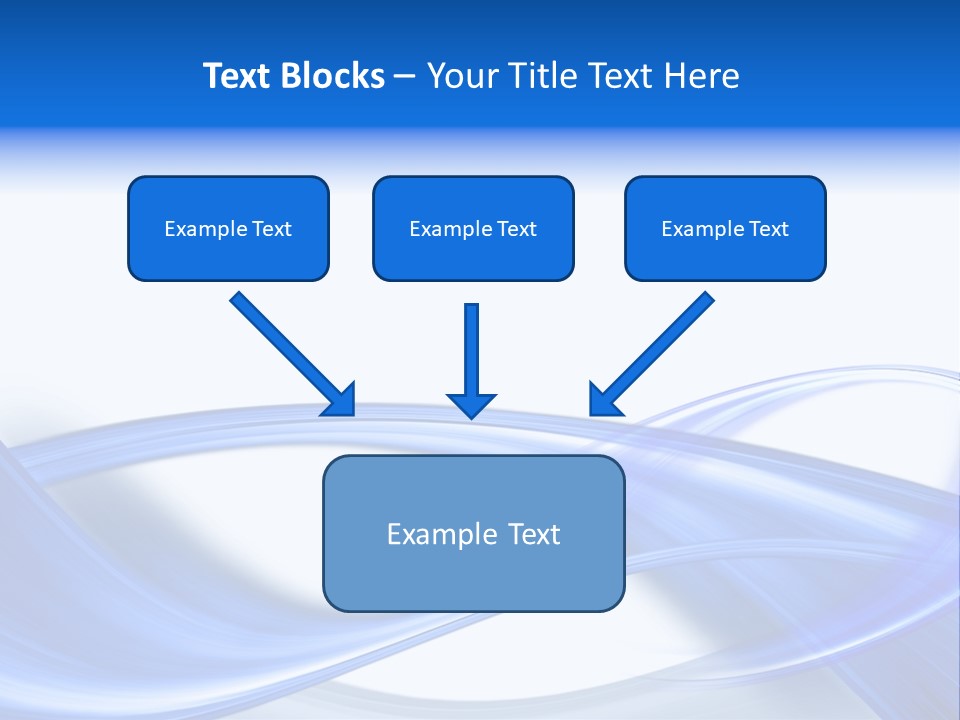 A Blue And White Background With Waves PowerPoint Template