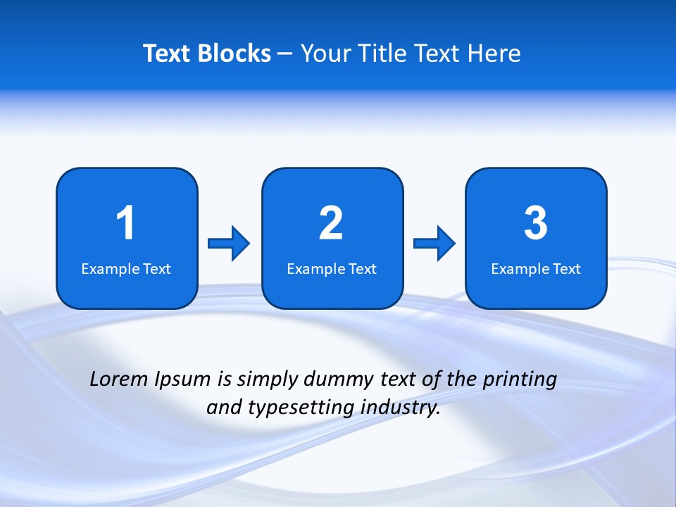 A Blue And White Background With Waves PowerPoint Template