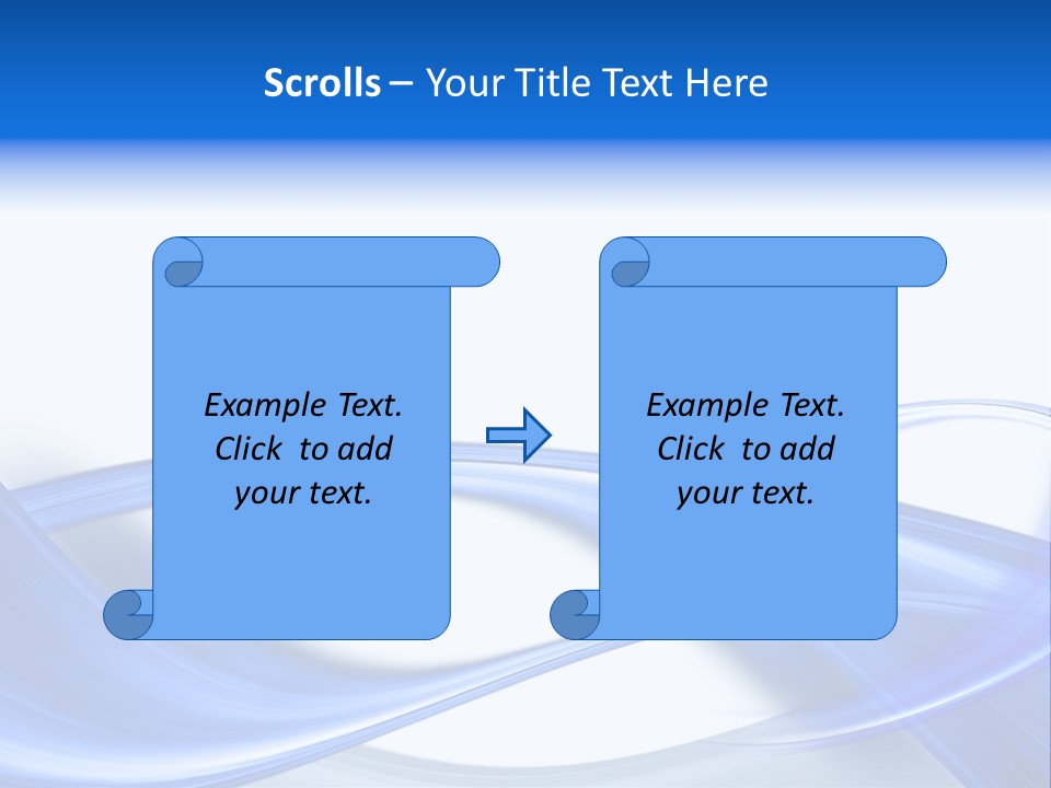 A Blue And White Background With Waves PowerPoint Template