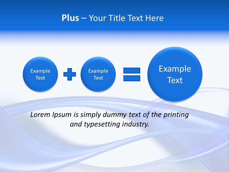 A Blue And White Background With Waves PowerPoint Template
