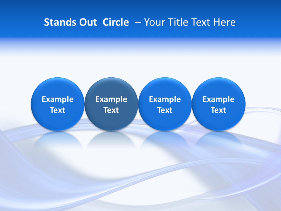 A Blue And White Background With Waves PowerPoint Template