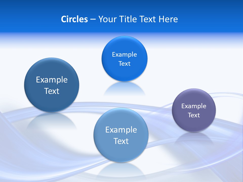 A Blue And White Background With Waves PowerPoint Template