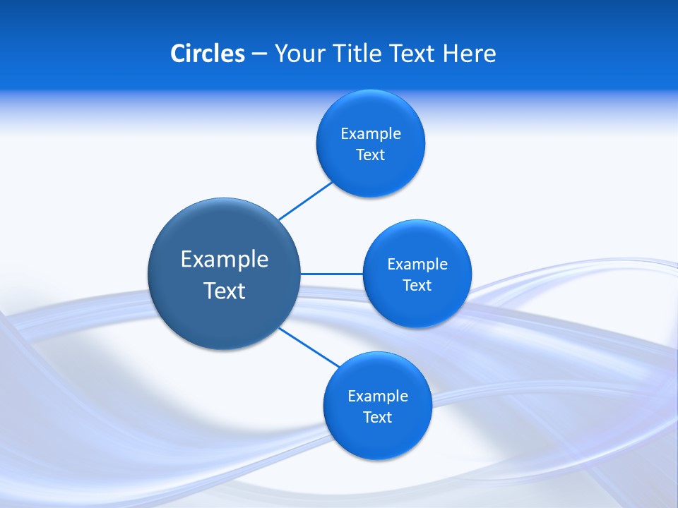 A Blue And White Background With Waves PowerPoint Template