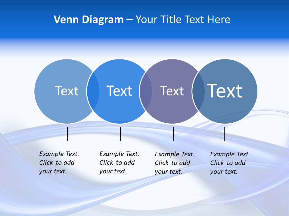 A Blue And White Background With Waves PowerPoint Template