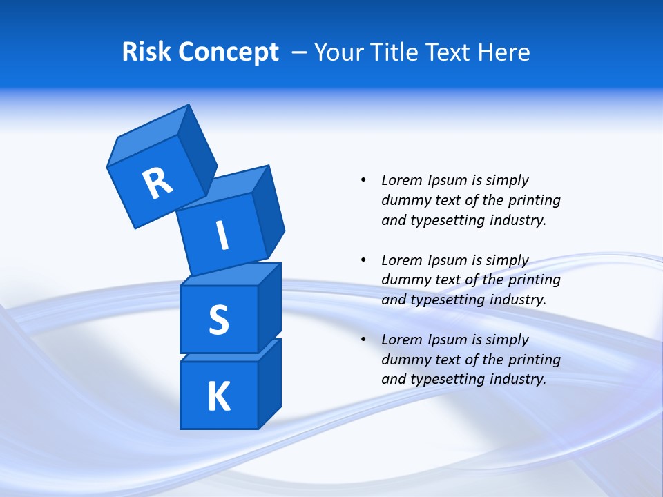 A Blue And White Background With Waves PowerPoint Template