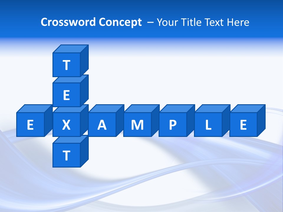 A Blue And White Background With Waves PowerPoint Template