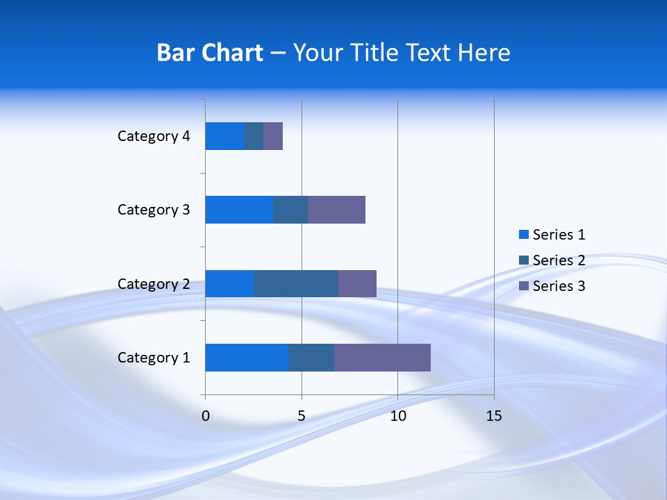 A Blue And White Background With Waves PowerPoint Template