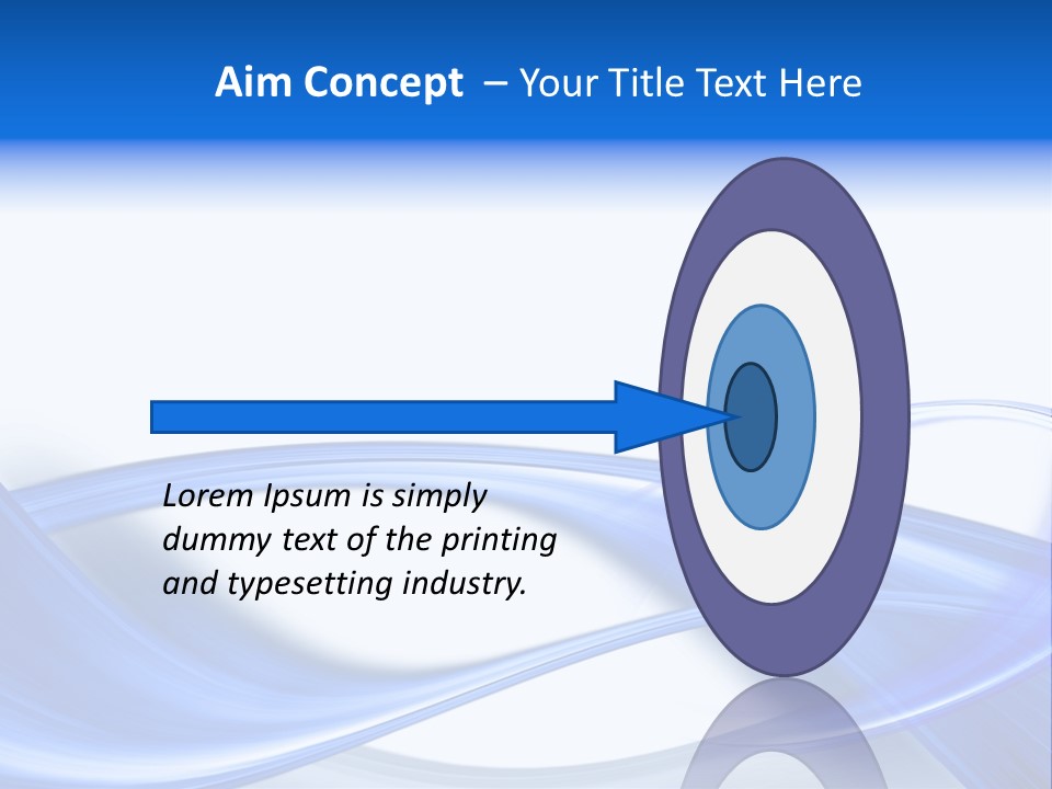 A Blue And White Background With Waves PowerPoint Template