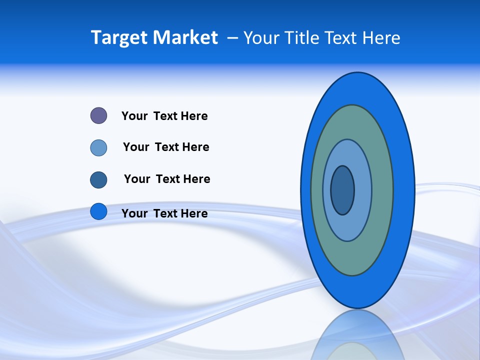 A Blue And White Background With Waves PowerPoint Template