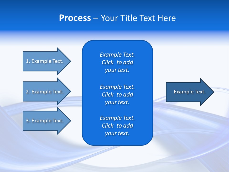 A Blue And White Background With Waves PowerPoint Template