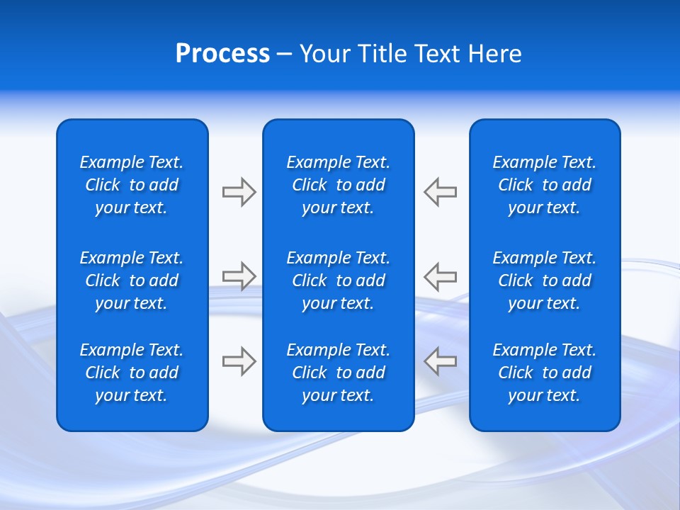 A Blue And White Background With Waves PowerPoint Template