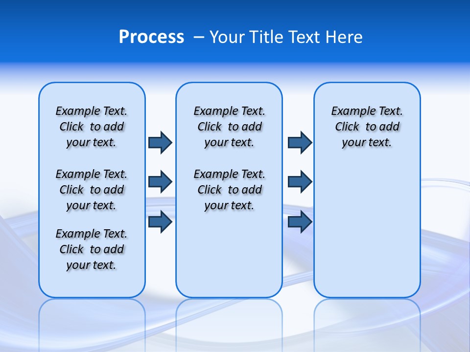 A Blue And White Background With Waves PowerPoint Template