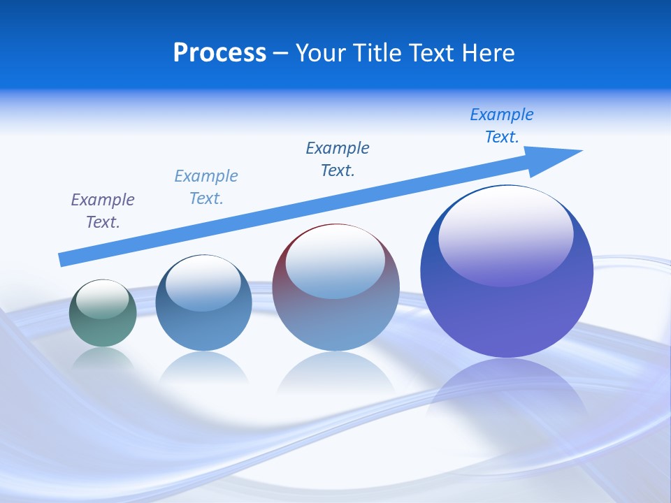 A Blue And White Background With Waves PowerPoint Template