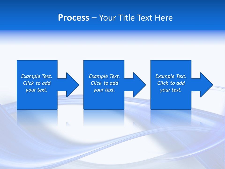 A Blue And White Background With Waves PowerPoint Template
