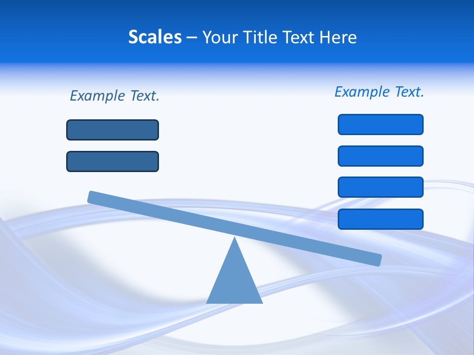 A Blue And White Background With Waves PowerPoint Template