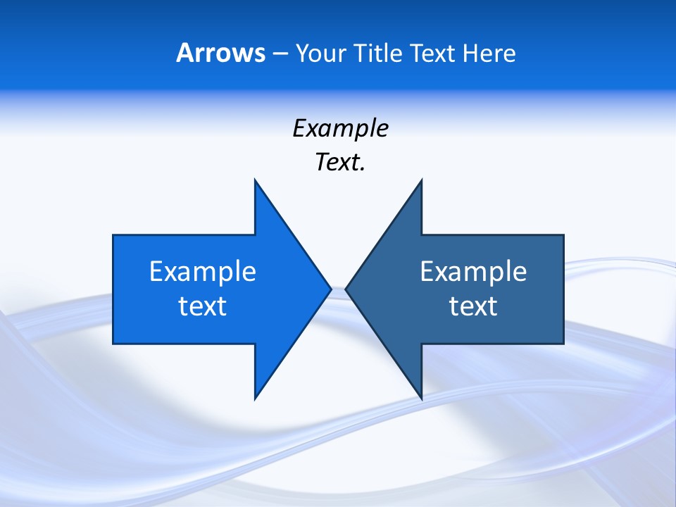 A Blue And White Background With Waves PowerPoint Template