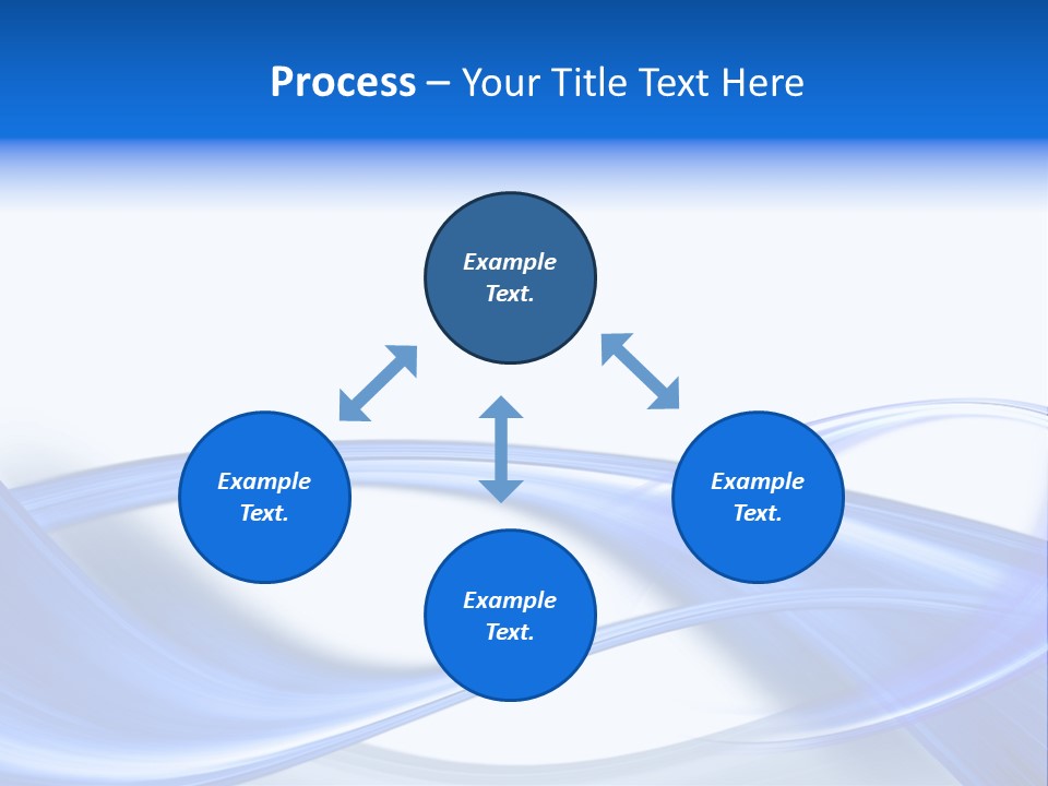 A Blue And White Background With Waves PowerPoint Template