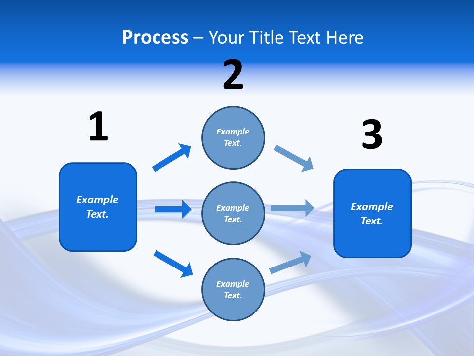 A Blue And White Background With Waves PowerPoint Template