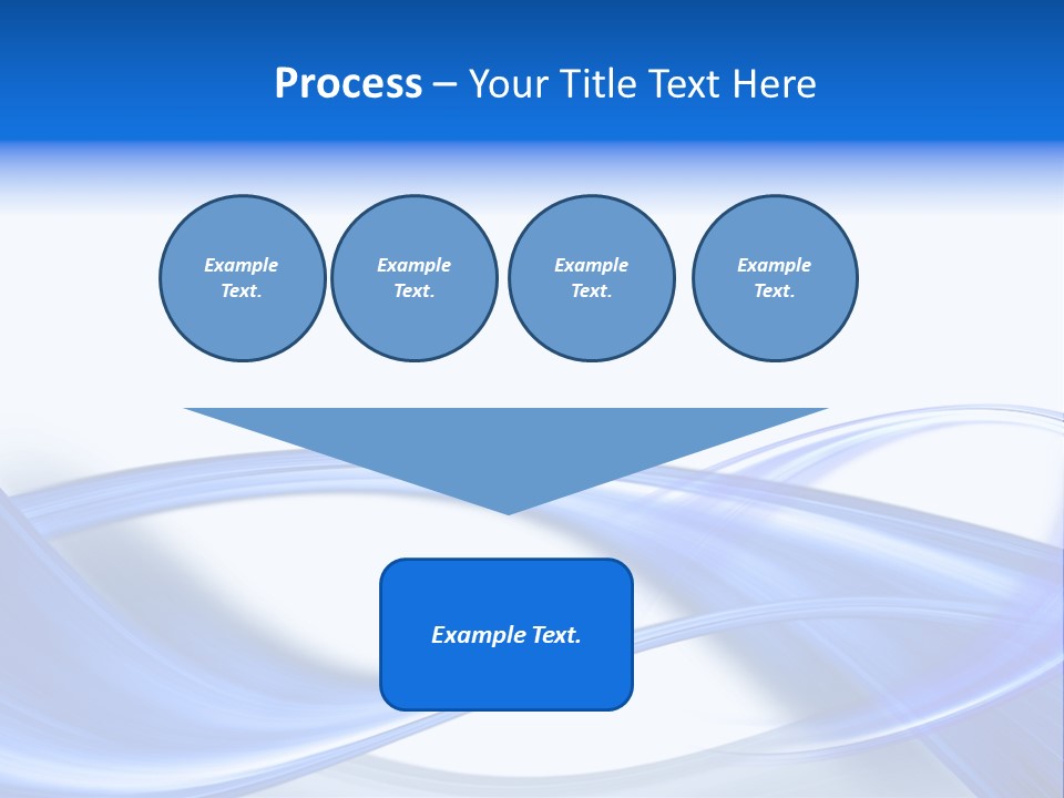 A Blue And White Background With Waves PowerPoint Template