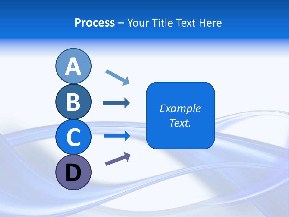 A Blue And White Background With Waves PowerPoint Template