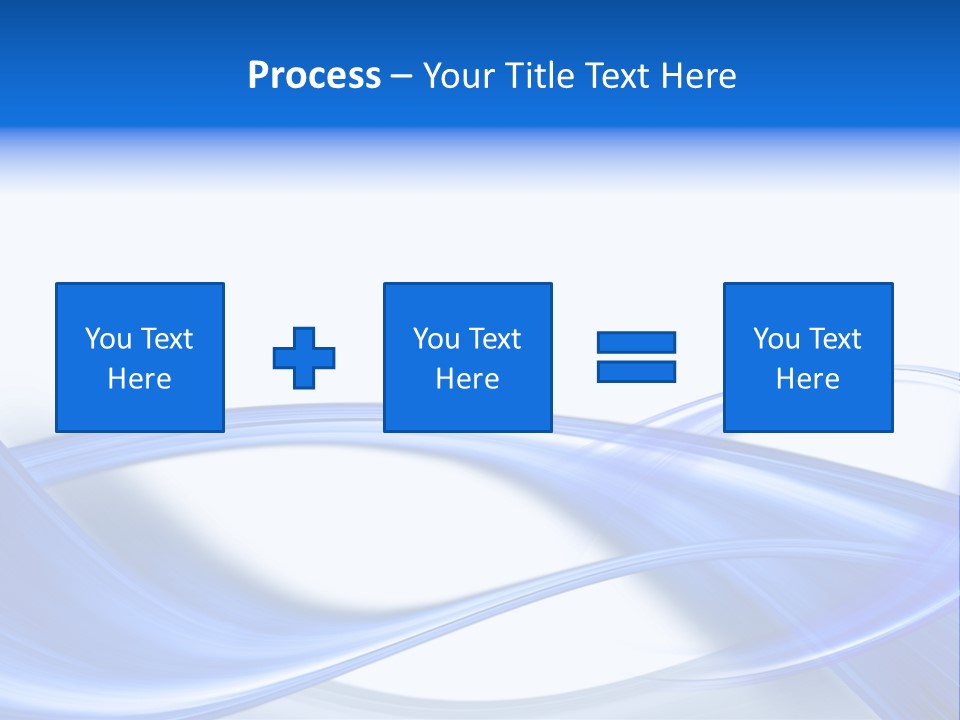 A Blue And White Background With Waves PowerPoint Template