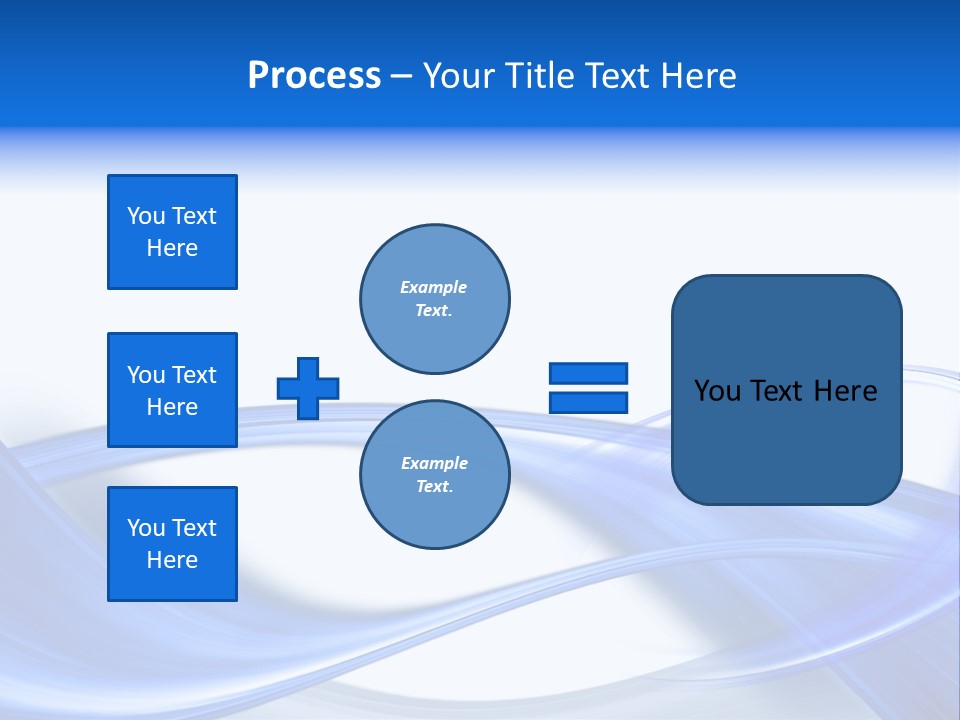 A Blue And White Background With Waves PowerPoint Template