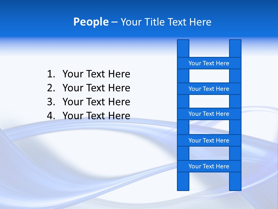 A Blue And White Background With Waves PowerPoint Template