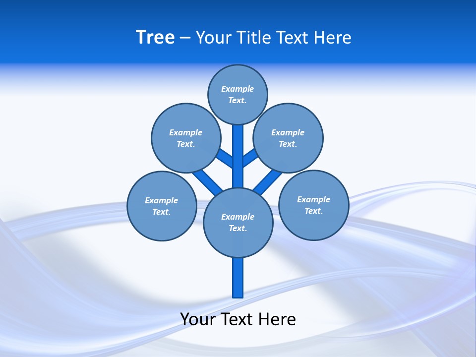 A Blue And White Background With Waves PowerPoint Template