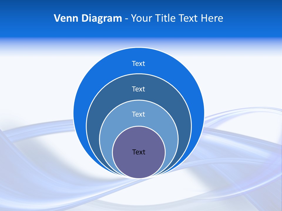 A Blue And White Background With Waves PowerPoint Template