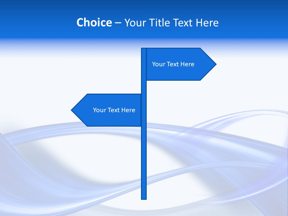 A Blue And White Background With Waves PowerPoint Template