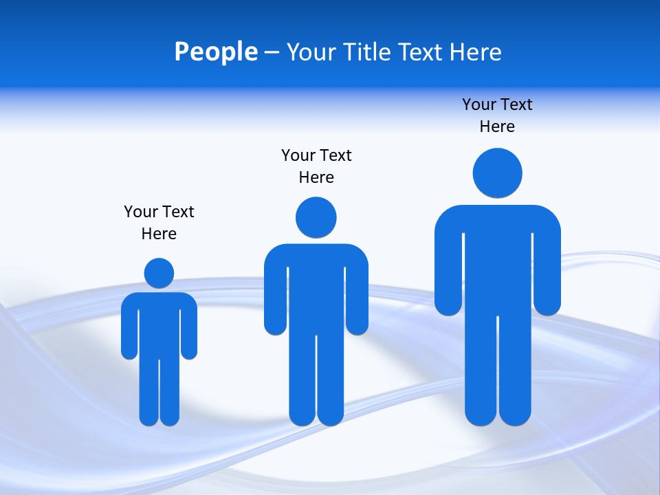 A Blue And White Background With Waves PowerPoint Template