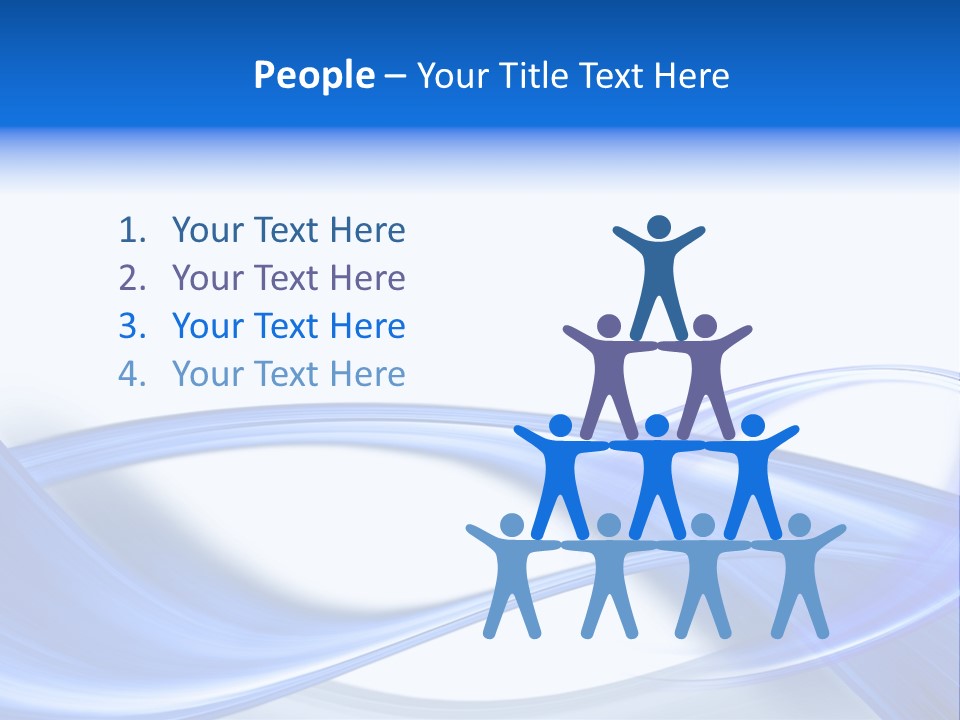 A Blue And White Background With Waves PowerPoint Template