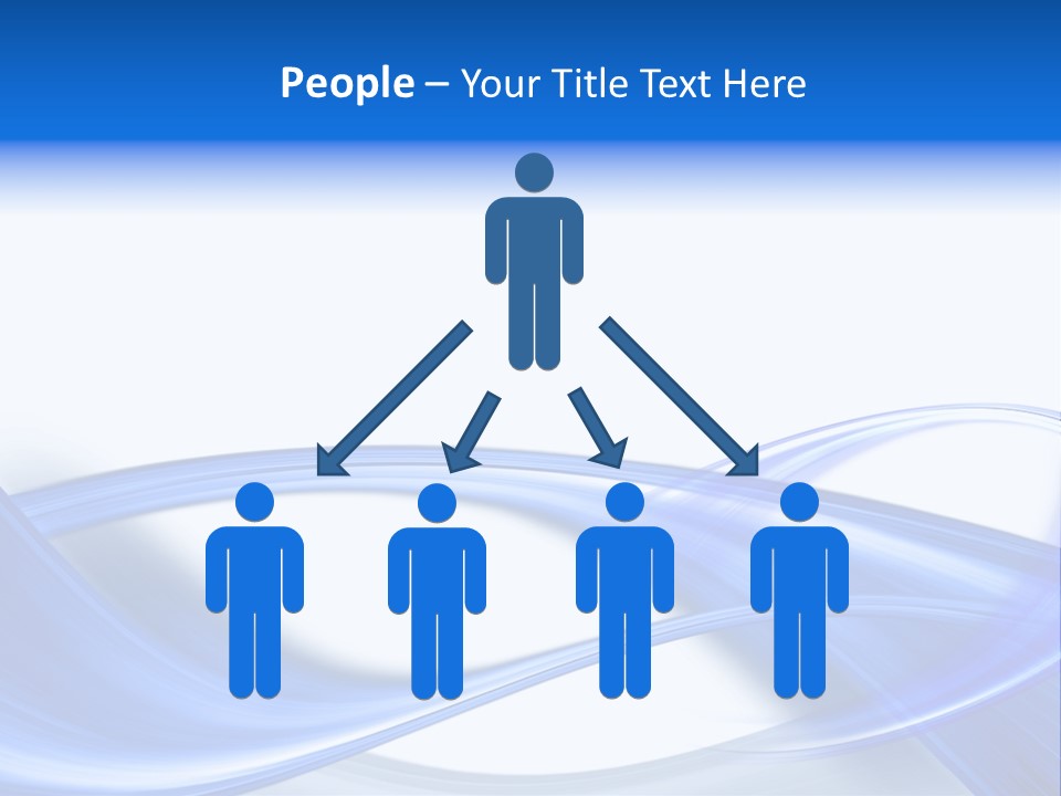 A Blue And White Background With Waves PowerPoint Template