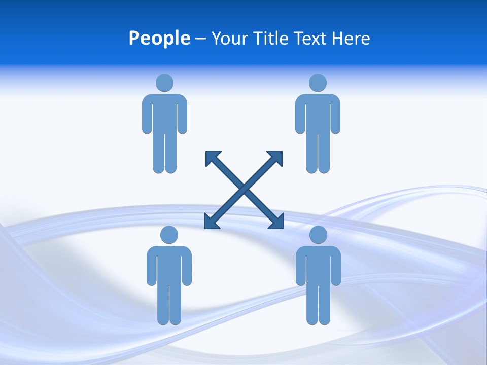 A Blue And White Background With Waves PowerPoint Template