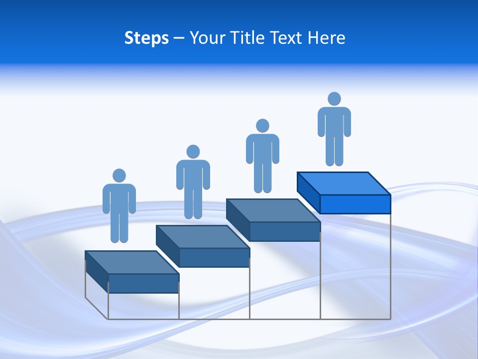 A Blue And White Background With Waves PowerPoint Template