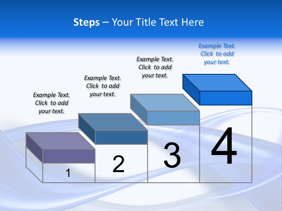 A Blue And White Background With Waves PowerPoint Template