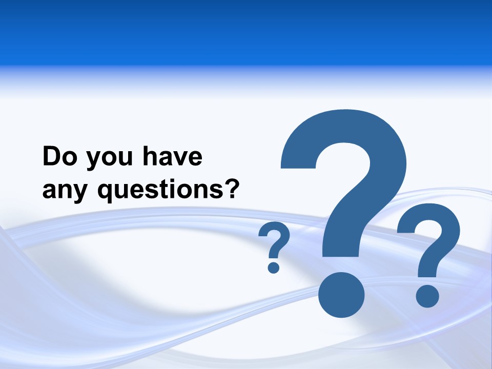 A Blue And White Background With Waves PowerPoint Template