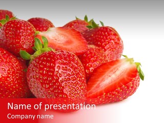 Leaf Fruit White PowerPoint Template