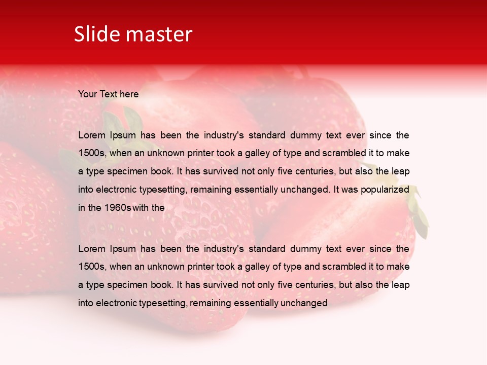 Leaf Fruit White PowerPoint Template